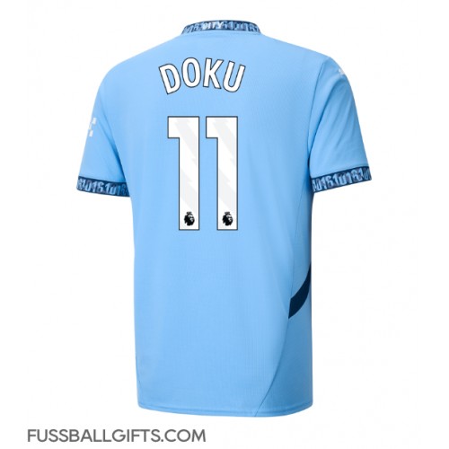 Manchester City Jeremy Doku #11 Fußballbekleidung Heimtrikot 2024-25 Kurzarm